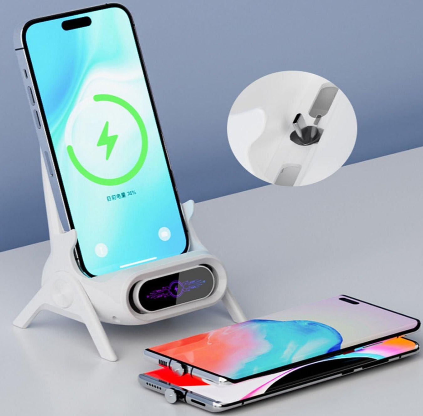 Mini Chair Wireless Fast Charger Multifunctional Phone Holder