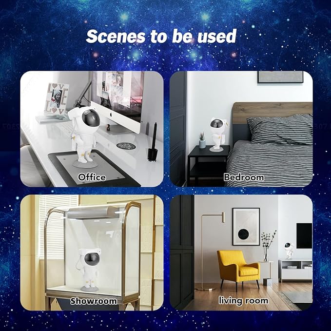 Astronaut Galaxy Projector Light for Bedroom For Birthday Gifts, LED - Astronaut Projector (White)