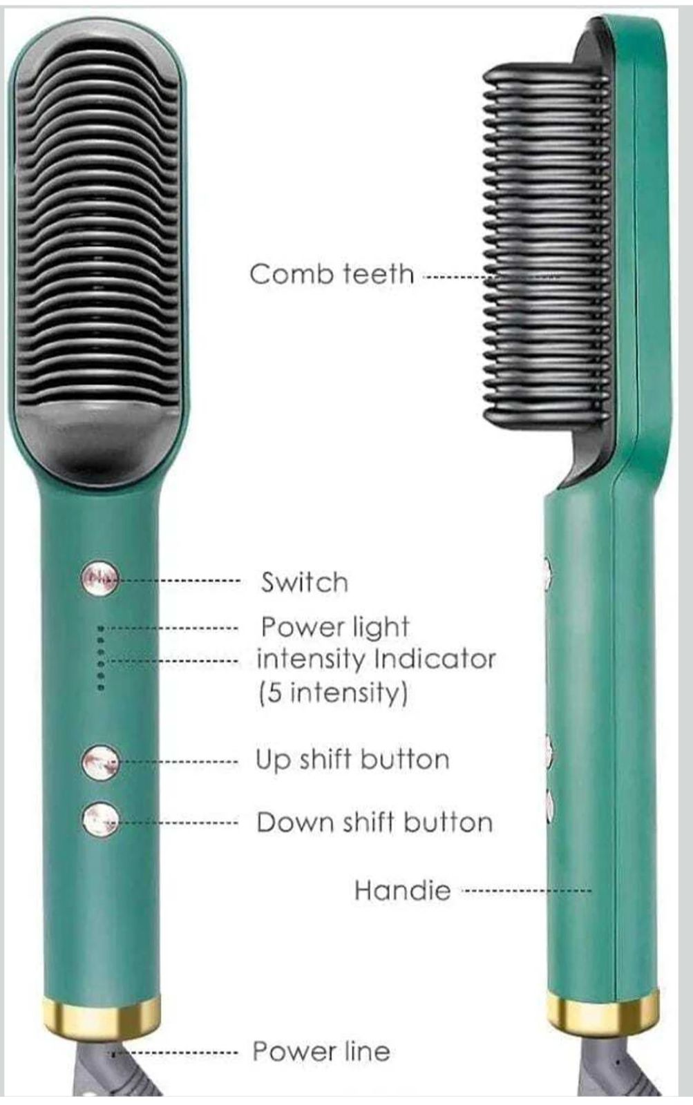 Comb style hair straightner