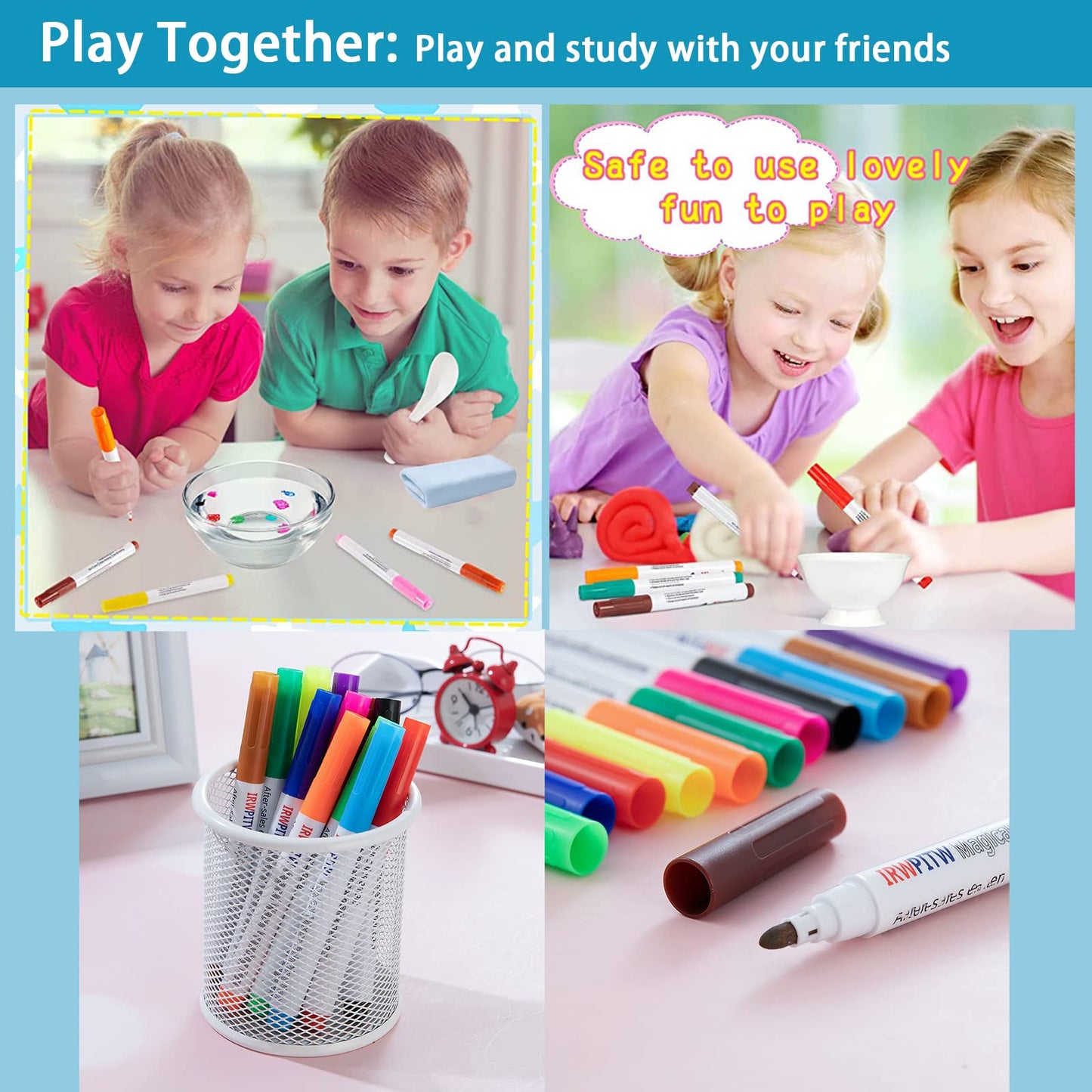 11-Piece Magical Floating Ink Marker Pen Set with Ceramic Spoon