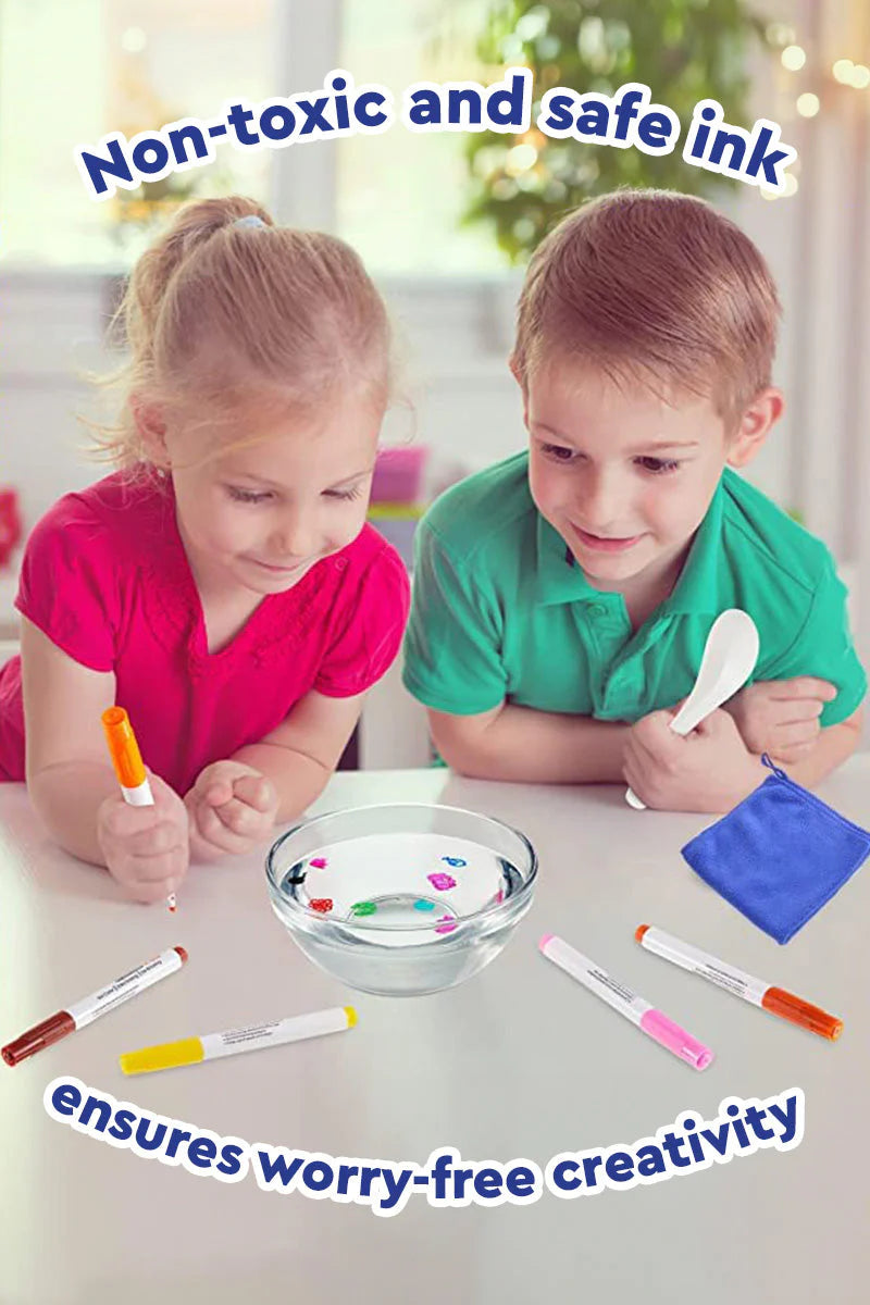 11-Piece Magical Floating Ink Marker Pen Set with Ceramic Spoon