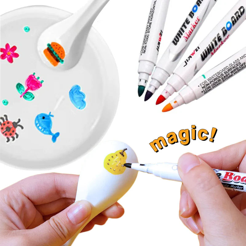 11-Piece Magical Floating Ink Marker Pen Set with Ceramic Spoon