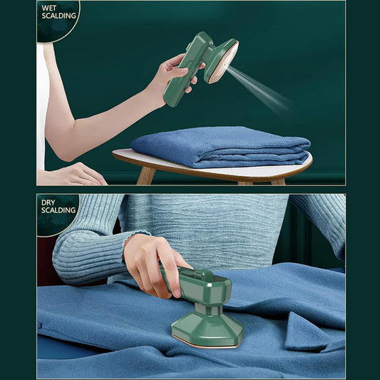 MiniFold Travel Steam Iron – Compact, Dual-Mode Dry & Wet Iron for All Fabrics"