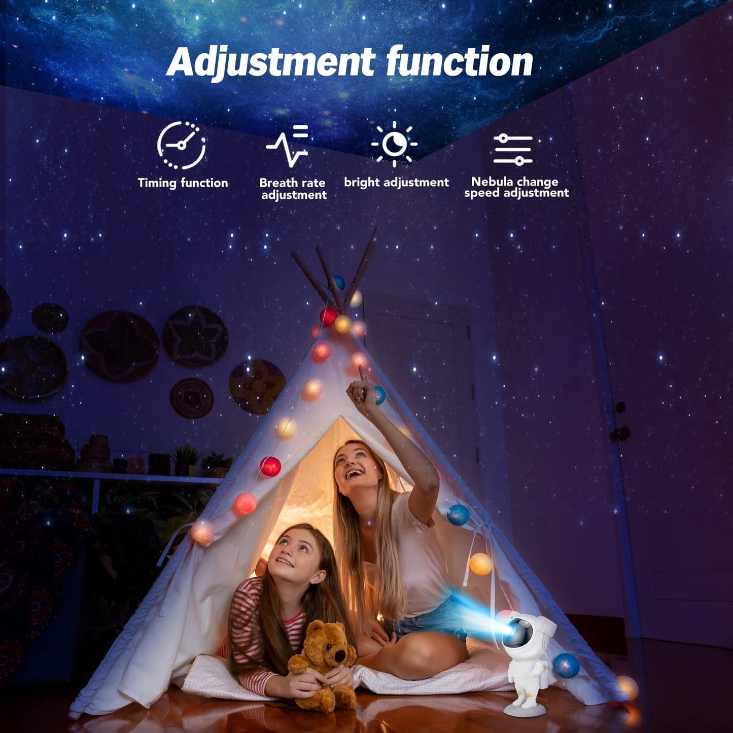 Astronaut Galaxy Projector Light for Bedroom For Birthday Gifts, LED - Astronaut Projector (White)