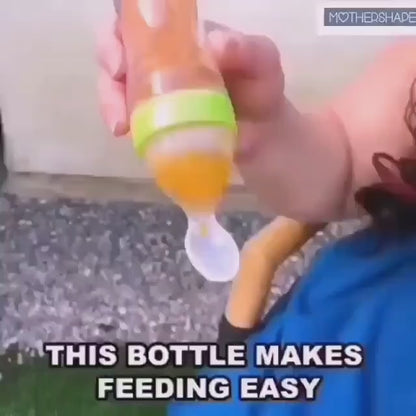 Silicone Squeeze Food Feeder with Ultra-Soft Spoon Multicolor