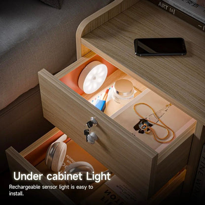 Sensor Light for Home with USB Charging Wireless Self Adhesive LED Night Light Rechargeable Body Sensor Wall Light for Hallway, Wardrobe, Bedroom, Bathroom Night Lamp  (3.35 cm, White)