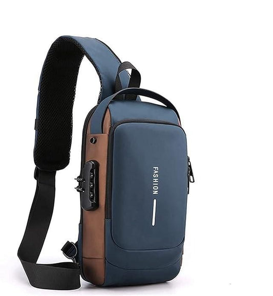 Sling Bag Small 6L Leptop Backpack Anti -Thief Water Resistant Cross Bag with USB Charging Port Bag