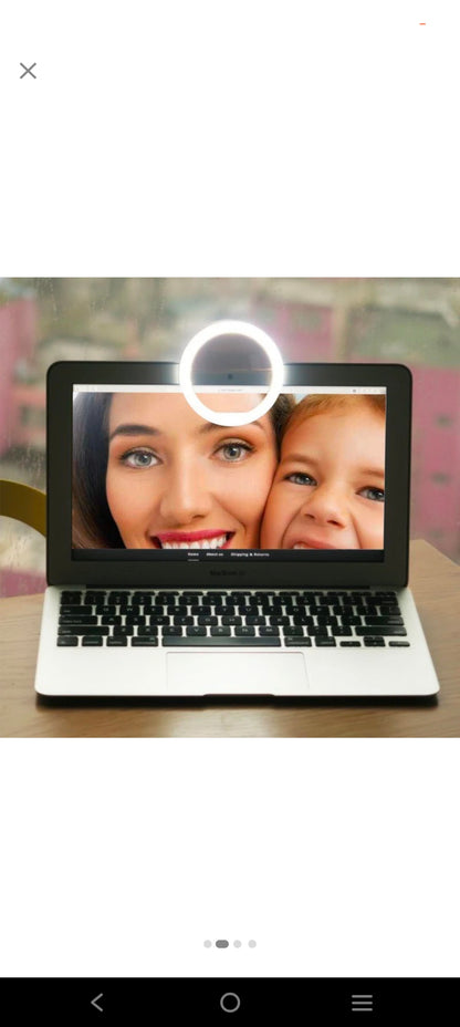 Selfie Ring Light with for Live Stream/Makeup, Mini Led Camera Ringlight Ring Flash  (Black)