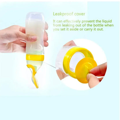 Silicone Squeeze Food Feeder with Ultra-Soft Spoon Multicolor