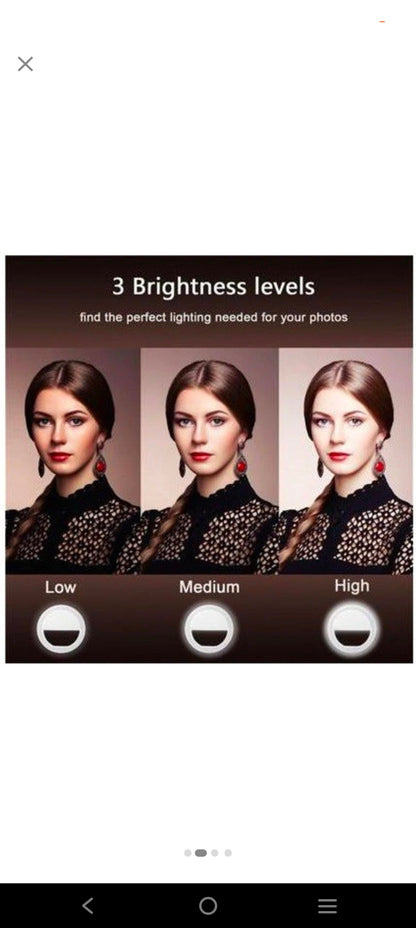 Selfie Ring Light with for Live Stream/Makeup, Mini Led Camera Ringlight Ring Flash  (Black)