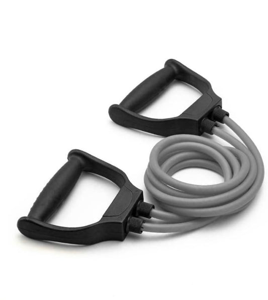 Double Toning Resistance Tube Pull Rope Elastic Rubber Exercise Band for Stretching, Workout, Home Gym and Toning with Heavy Quality