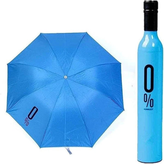 Compact Bottle Umbrella – Portable Folding Umbrella in Wine Bottle Case for Travel, Purse & Daily Use