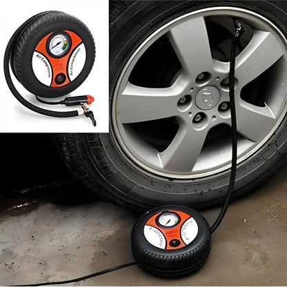 Tyre shape Air compressor for cars and bikes