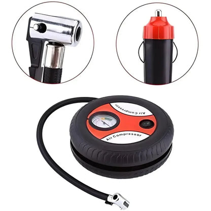 Tyre shape Air compressor for cars and bikes